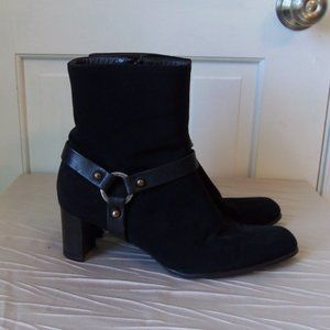 Stuart Weitzman Black Gore Tex Harness Boots sz 8.5